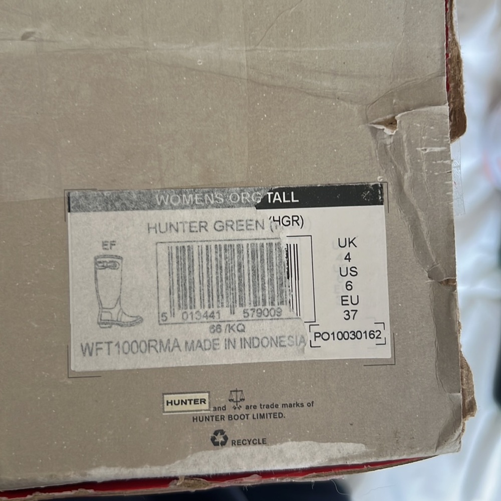 NIB Hunter Womens Original Tall Boot - Hunter Green - US 6 / UK 4 / EU 37 - Picture 12 of 13